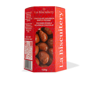 Milk Chocolate Bourbon Maple Covered Pecans