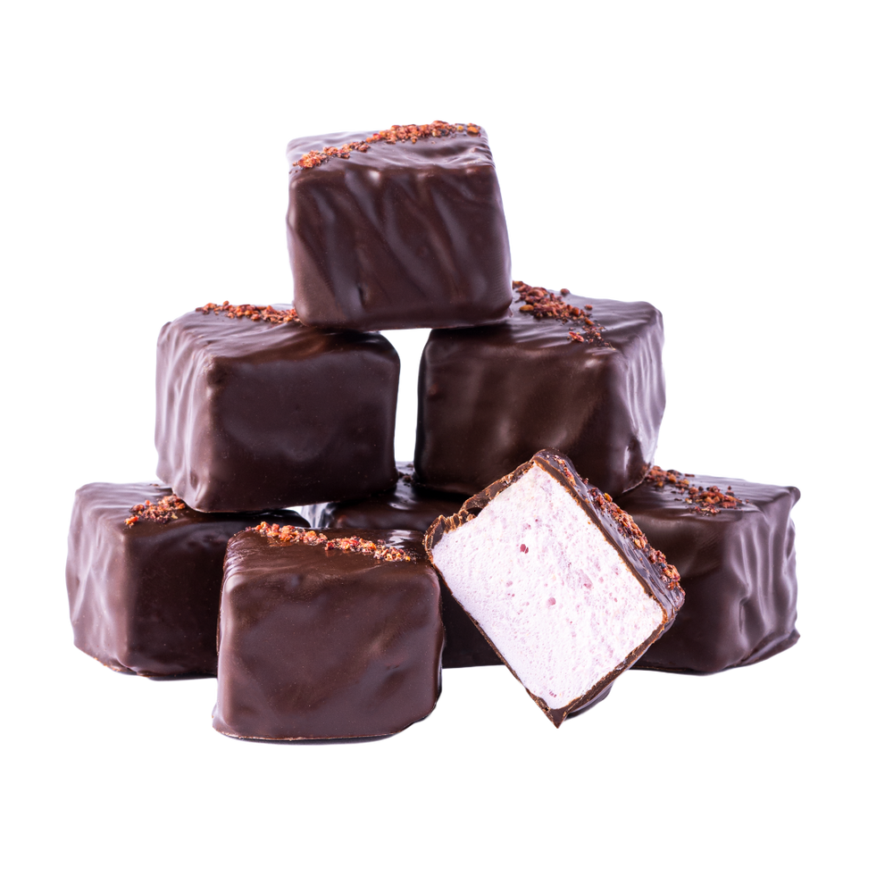 Dark Chocolate Covered Raspberry Marshmallows (9)