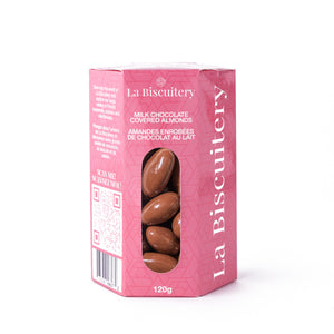 Amandes enrobées de chocolat au lait