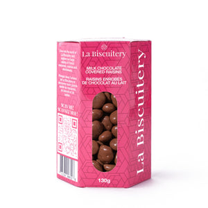 Raisins enrobés de chocolat au lait